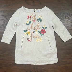 Old Navy Baby/Toddler Festive Slogan Sweater Dress/Tunic